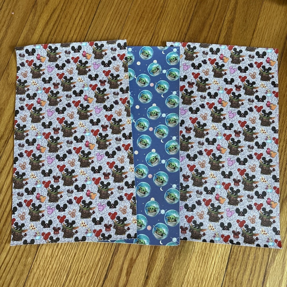Disney Characters Faux Leather Sheets Star Wars 3 Sheets Disney Grogu